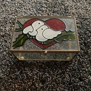 Stain Glass Bird Keepsake Box